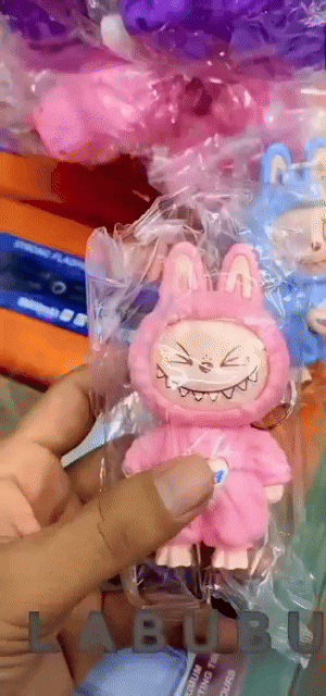 Labubu Keychain Box, PVC Material Doll Suitable for Boys and Girls