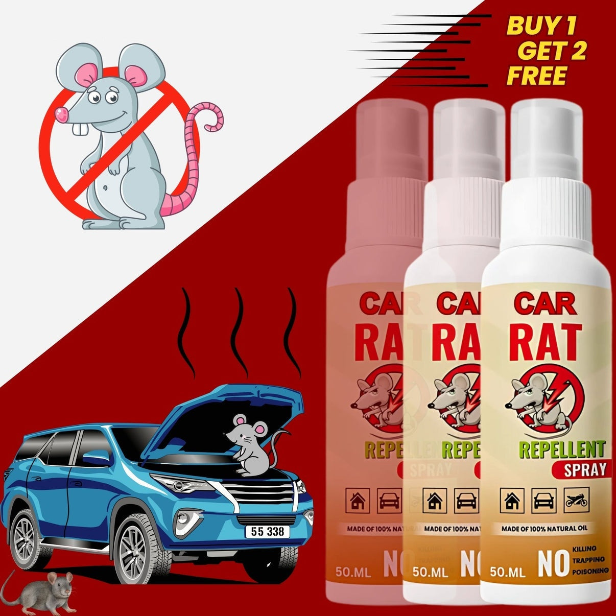 RatXpert-Pro™ - Rat Repellent Spray | 🔥BUY 1 GET 2 FREE🔥🔥